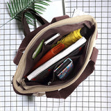 Sac à Bandoulière en Toile d'impression de Chat de Grande Capacité