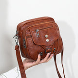 Sac à bandoulière vintage pour femme en cuir souple