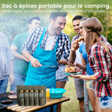 Sac de rangement pour bouteilles d'épices de camping