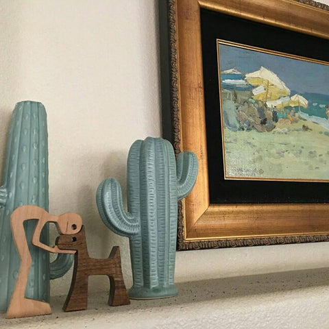 Amoureux des animaux - Ornements de table en bois sculpté