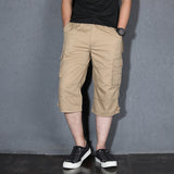 Pantalon décontracté en coton multi-poches pour homme