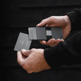 Porte-cartes en aluminium pour homme