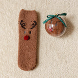 Coffret cadeau de Noël - Chaussettes en peluche mignonnes