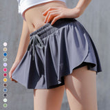 Short de sport à cordon pour femme