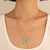 Collier papillon coloré