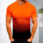 T-shirt col rond finition dégradé 3D