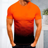T-shirt col rond finition dégradé 3D