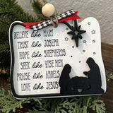 Pendentif bibliothèque coeur de Noël