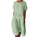 Robe à manches courtes tournesol