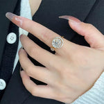 Bague Zircon Ronde Luxueuse et Délicate