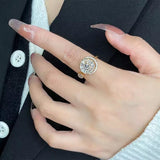 Bague Zircon Ronde Luxueuse et Délicate