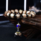 Bracelet Perles Glacées Gris Encens