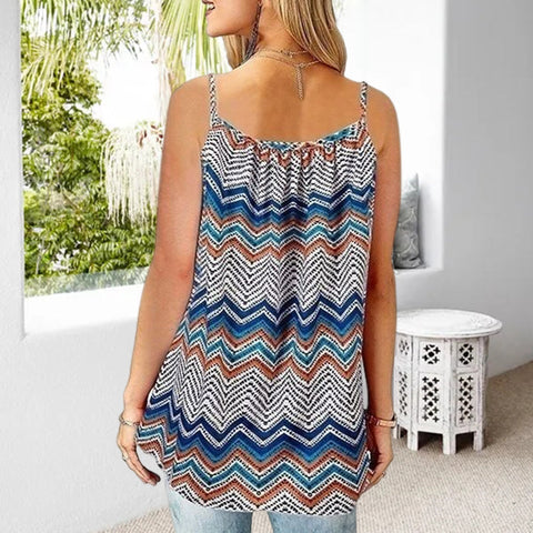 Camisole ample imprimée d'été pour femmes