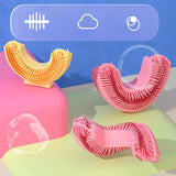 Brosse à dents arc-en-ciel souple en forme de U