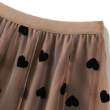 Jupe floquée en maille pour femme