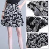 Jupe taille haute en mousseline de soie