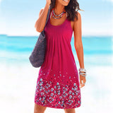 Robe ample imprimée sans manches