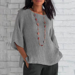 T-shirt simple ample de couleur unie