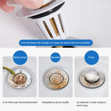 Drain de rebond escamotable pour évier en céramique