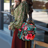 Sac Á Dos Á Motif De Fleurs De Style Loisirs