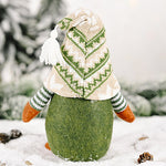 Figurine Elfe de Noël Vert Vieil Homme Sans Visage