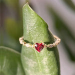 Achetez-en 1, obtenez-en 1 gratuit - Bague coeur rubis