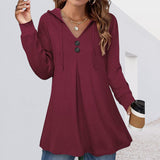 Sweat à Capuche Boutonné pour Femme