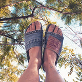 Pantoufles à bouche de poisson en denim de couleur unie et décontractée