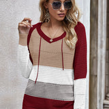 Pull en maille avec capuche