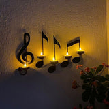 Applique Murale Note de Musique Noire