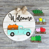 Panneau de bienvenue vintage interchangeable