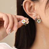 Boucles d'oreilles fleur de marguerite