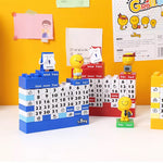 Beau calendrier de puzzle de blocs de dessin animé