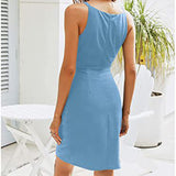 Robe de soirée mince sans manches sexy