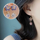 Boucles d’Oreilles en Cristal de Fleur de Mode