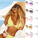 Lunettes de soleil hexagonales en diamant