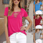 T-shirt Sexy à Encolure en V
