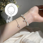 Bracelet Etoile Lune Blanche femme