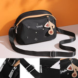 Sac à bandoulière décontracté en tissu Oxford léger imprimé pour femmes