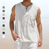 Gilet homme uni avec cordon de serrage