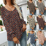 Chemise Á Manches Longues Bouffantes Imprimée