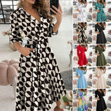 Robe imprimée col V