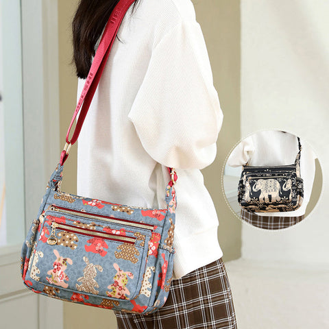 Élégant sac à bandoulière imprimé imperméable et léger