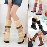 Bottes au Genou Chaudes pour Femmes en Hiver