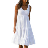 Robe de plage sans manches à encolure dégagée