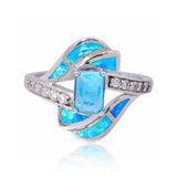 Bague Zircon Bleu Brillant