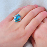 Bague Zircon Bleu Brillant