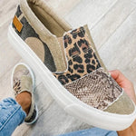 Baskets décontractées patchwork pour dames