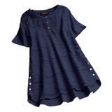 Chemisier bohème décontracté à manches courtes avec broderie