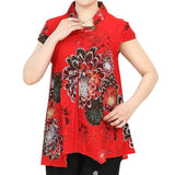 costume deux pièces en coton et lin pour personnes âgées